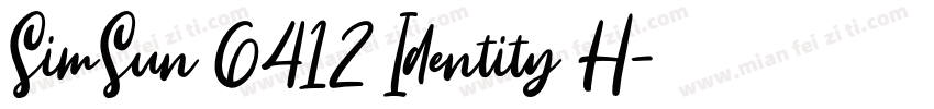 SimSun 6412 Identity H字体转换
